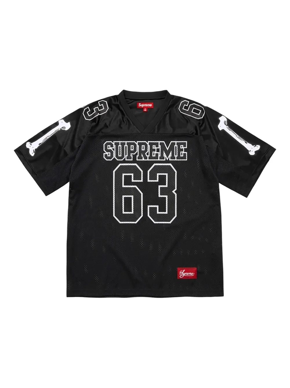 Supreme Stadium Bones Football Black T-shirt